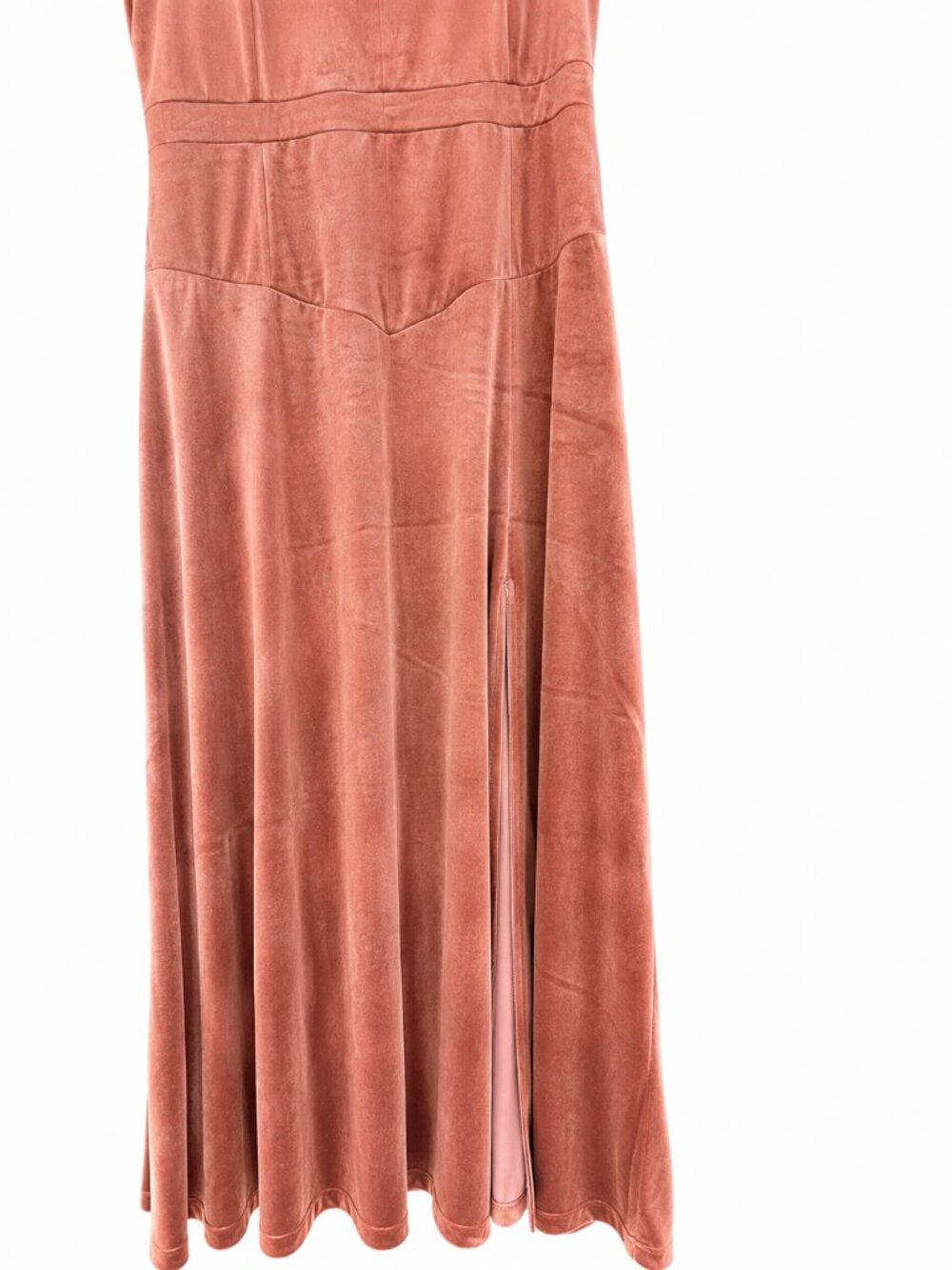 Joyfolie Anastasia XL Antique Pink Velvet Maxi Dress Fall Wedding Guest - Picture 4 of 6
